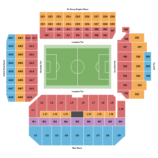 Anfield Seating Chart: Soccer