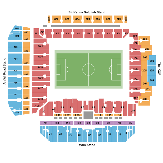 Anfield Stadium Map