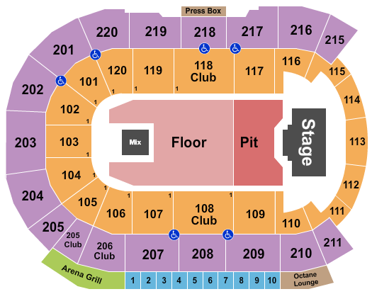 Angel of the Winds Arena Seating Chart: Billy Strings