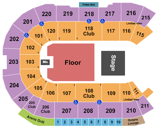 Angel of the Winds Arena Seating Chart: Halfhouse 2