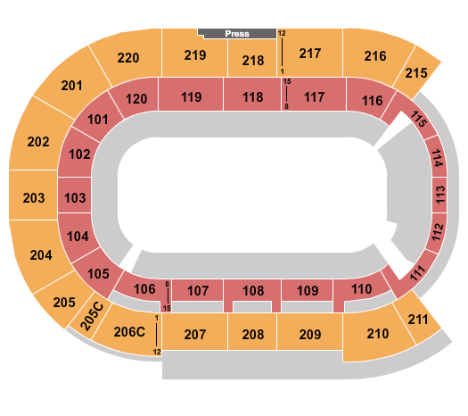 Angel of the Winds Arena Seating Chart: Monster Trucks 2