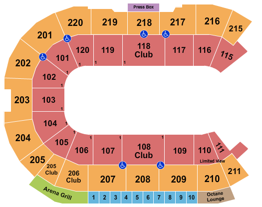 Angel of the Winds Arena Seating Chart: PBR