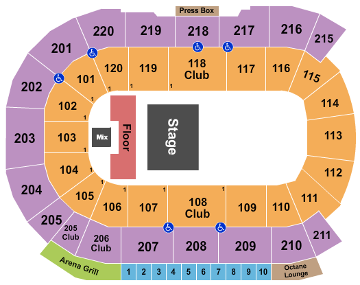 Angel of the Winds Arena Seating Chart: Quarterhouse