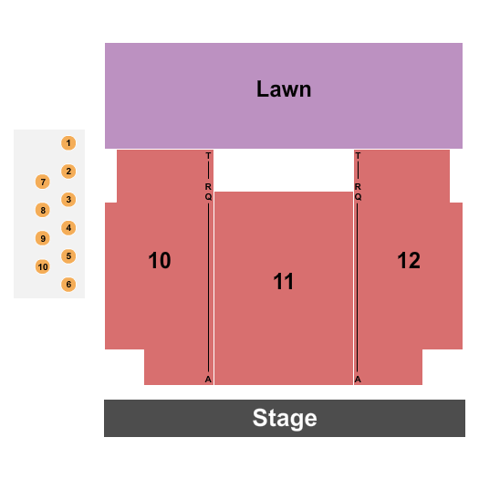 Annette Strauss Square Seating Chart: Endstage VIP Tables