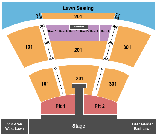 Anselmo Valencia Tori Amphitheater Seating Chart: Endstage Pits with Catwalk