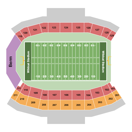 Anthony Field at Wildcat Stadium Map