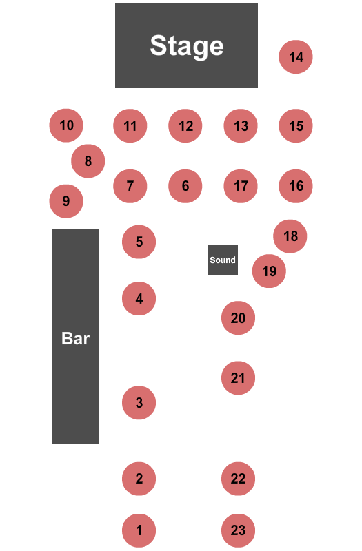 Antone's Nightclub Seating Chart