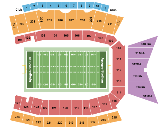 DATCU Stadium Seating Chart: Football