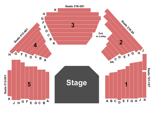 Apollo Theater Main Stage - Chicago Seating Chart: End Stage