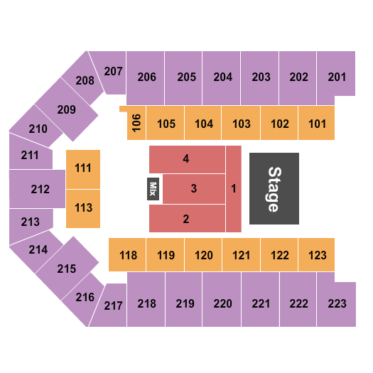 Appalachian Wireless Arena Seating Chart: Endstage 6