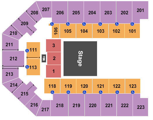 Appalachian Wireless Arena Seating Chart: Quarter House 2