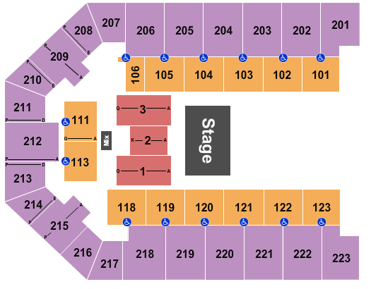 Appalachian Wireless Arena Seating Chart: Quarter House 2
