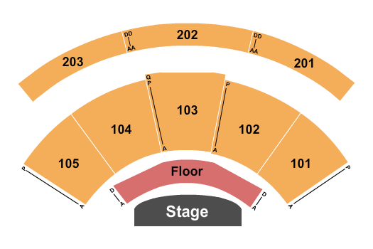 Arbogast Performing Arts Center Seating Chart: End Stage