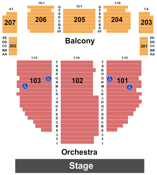 Arcada Theatre Seating Chart