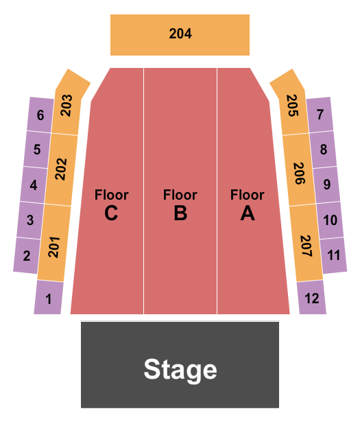 Archer Music Hall Seating Chart: Endstage
