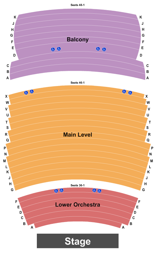 Ardrey Auditorium Seating Chart: End Stage