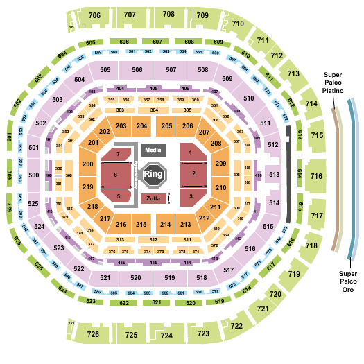 Arena Ciudad de Mexico Seating Chart: UFC 2