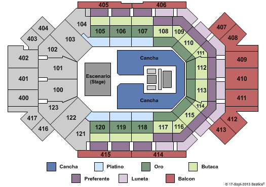 Arena De Monterrey Seating Chart