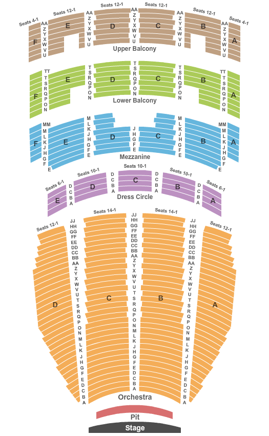 Arlene Schnitzer Concert Hall Seating Chart: Endstage with PIT