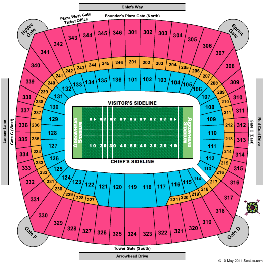 Arrowhead Stadium Seating Chart