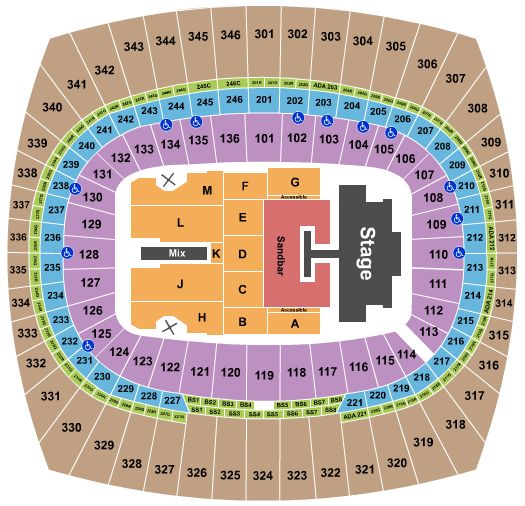 Arrowhead Stadium Seating Chart: Kenny Chesney
