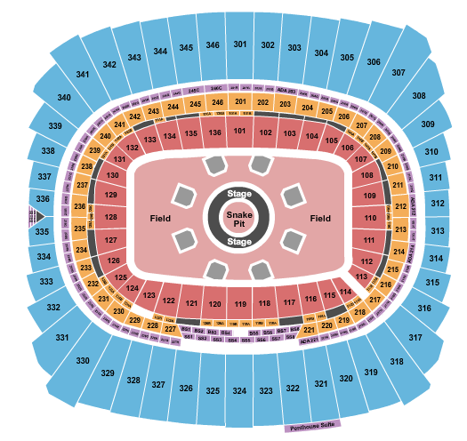 Arrowhead Stadium Seating Chart: Metallica
