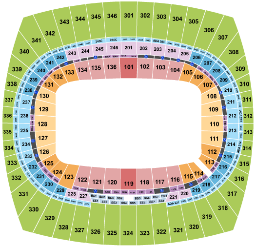 Arrowhead Stadium Seating Chart: Open Floor