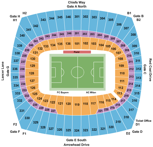 Arrowhead Stadium Map