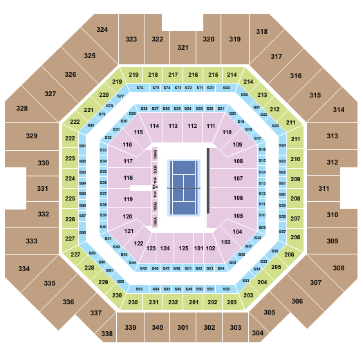 Arthur Ashe Stadium Seating Chart: Tennis 3