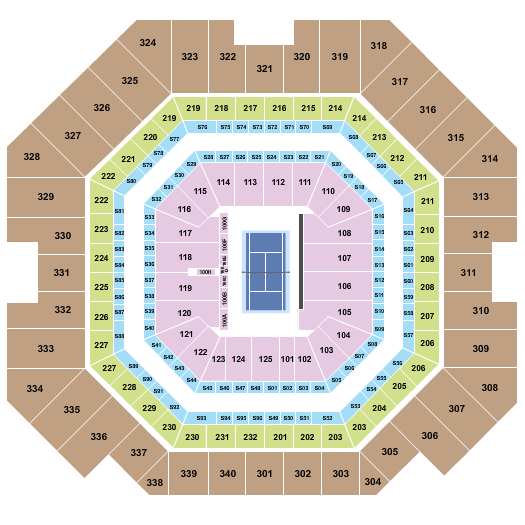 Arthur Ashe Stadium Seating Chart: Tennis - US Open