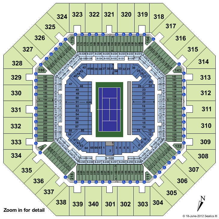 Arthur Ashe Stadium Seating Chart