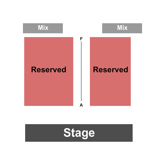 Artist Connection Theatre Seating Chart: Endstage