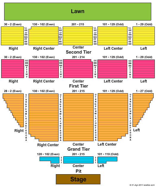 Artpark Mainstage Seating Chart
