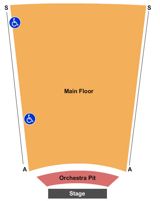 Arts and Culture Centre - Gander Seating Chart: End Stage