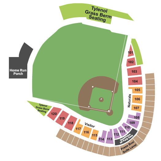 Arvest Ballpark Map