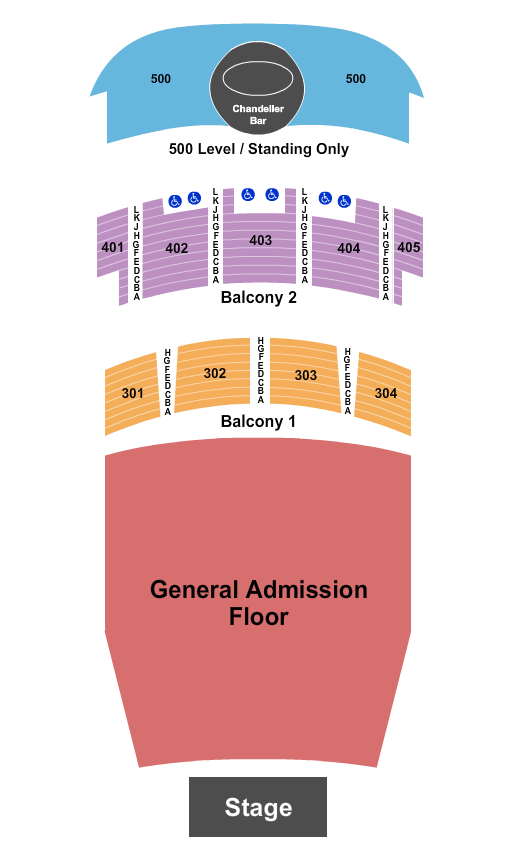 The Midland Theatre - MO Seating Chart: Endstage GA 2