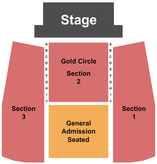 Asbury Hall at Babeville Seating Chart: Gold Circle/Seated GA
