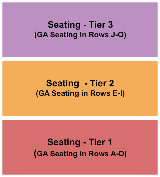 Assembly Kingston Seating Chart: GA Seating by Tier