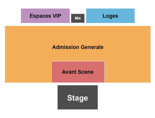 Association de Villegiature Tremblant Seating Chart: Endstage Avant/GA/Balc