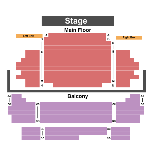 Athens Theatre - FL Seating Chart: End Stage