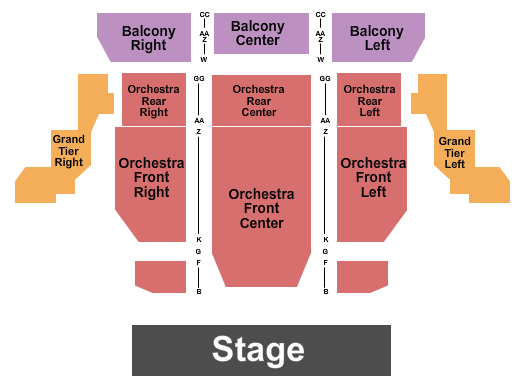 Atherton Auditorium At Delta Center For the Arts Seating Chart: Endstage