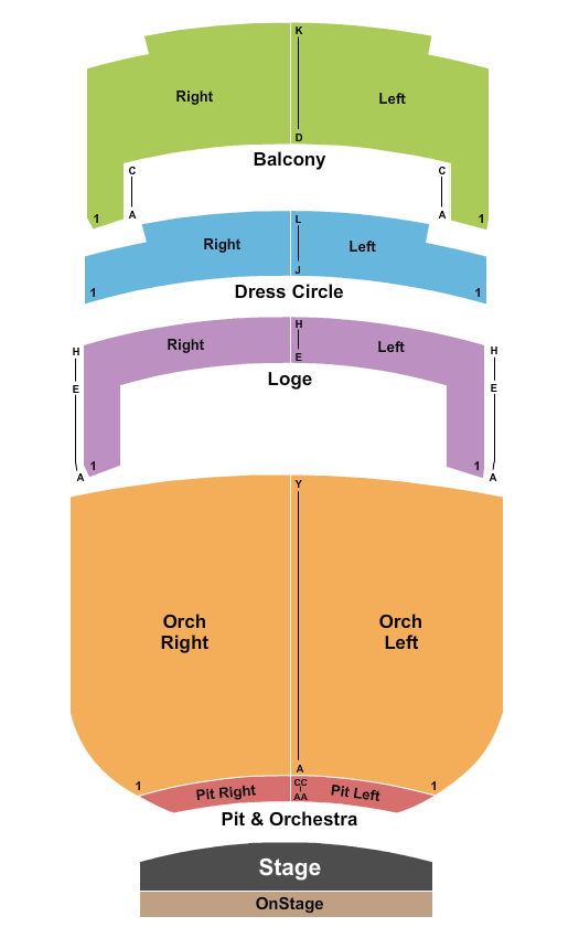 Atlanta Symphony Hall Seating Chart: Endstage Pit - OnStage Seating