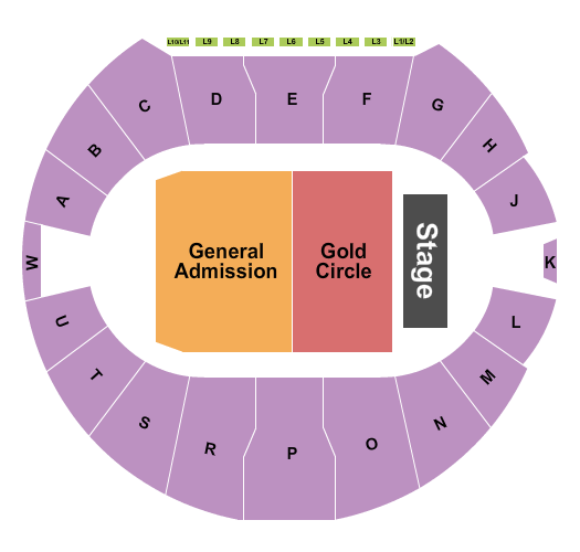 Atlas Arena Seating Chart: Endstage GA/GC