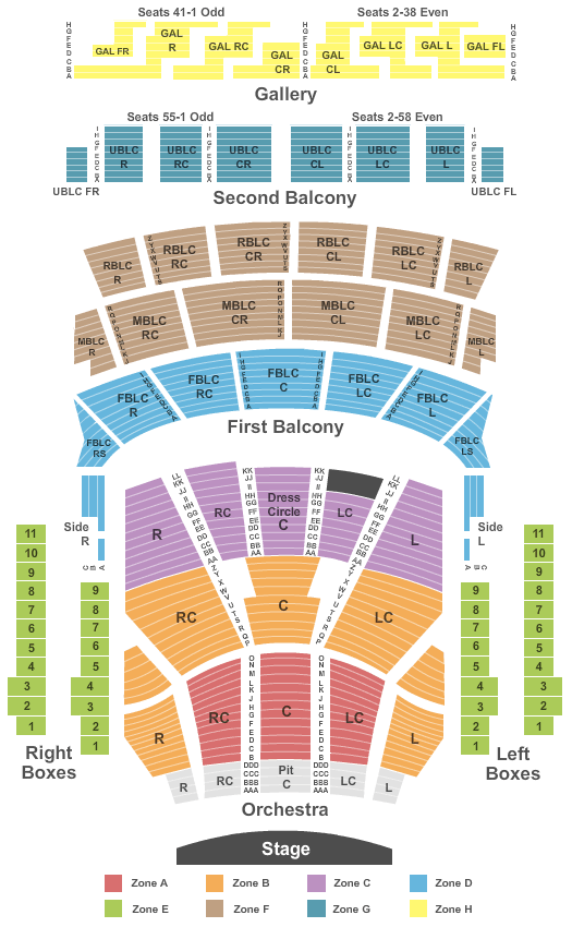 Ardrey Auditorium Seating Chart