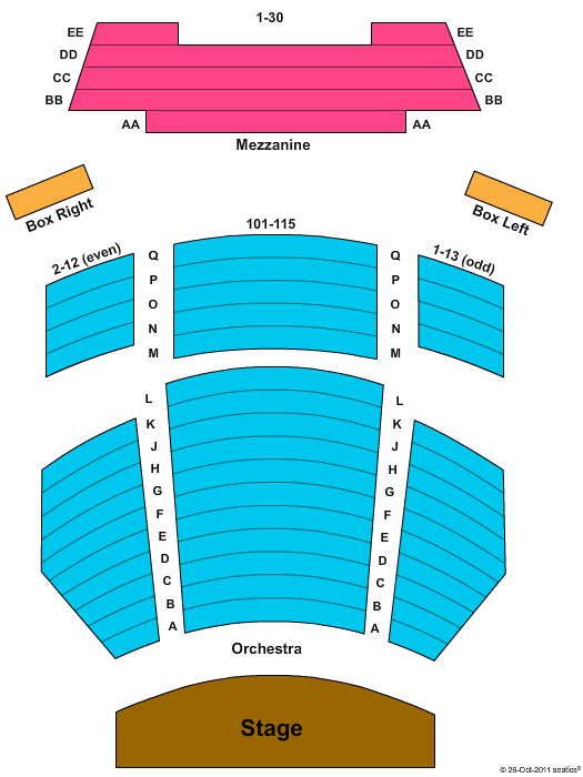 Audrey Skirball Kenis Theater Seating Chart