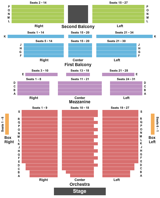 Augusta Imperial Theatre Seating Chart