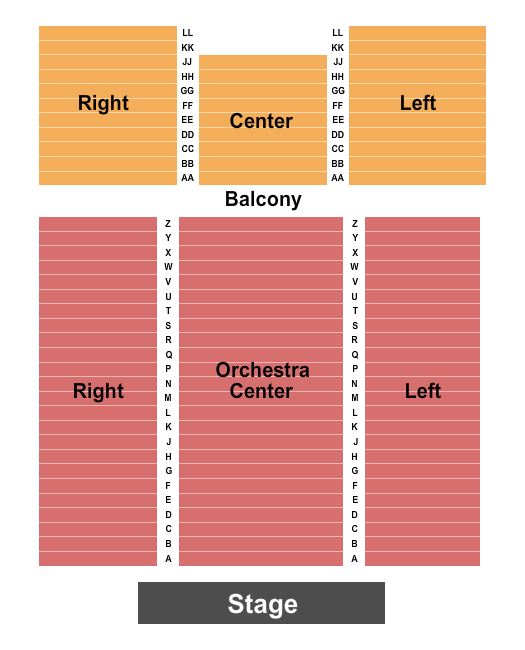 Austad Auditorium At Browning Center for the Performing Arts Seating Chart: Endstage