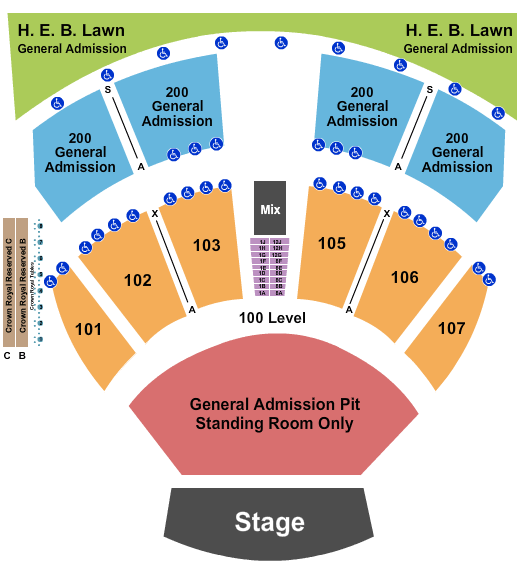 Austin 360 Amphitheatre Seating Chart