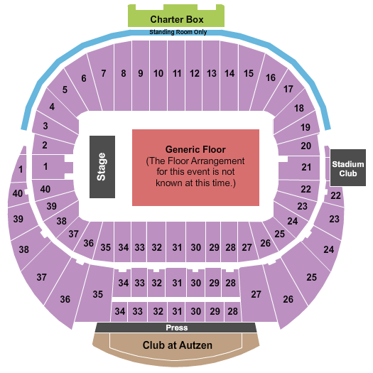 Autzen Stadium Seating Chart: Generic Floor