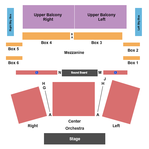 Avalon Theatre - MD Seating Chart: Endstage 2